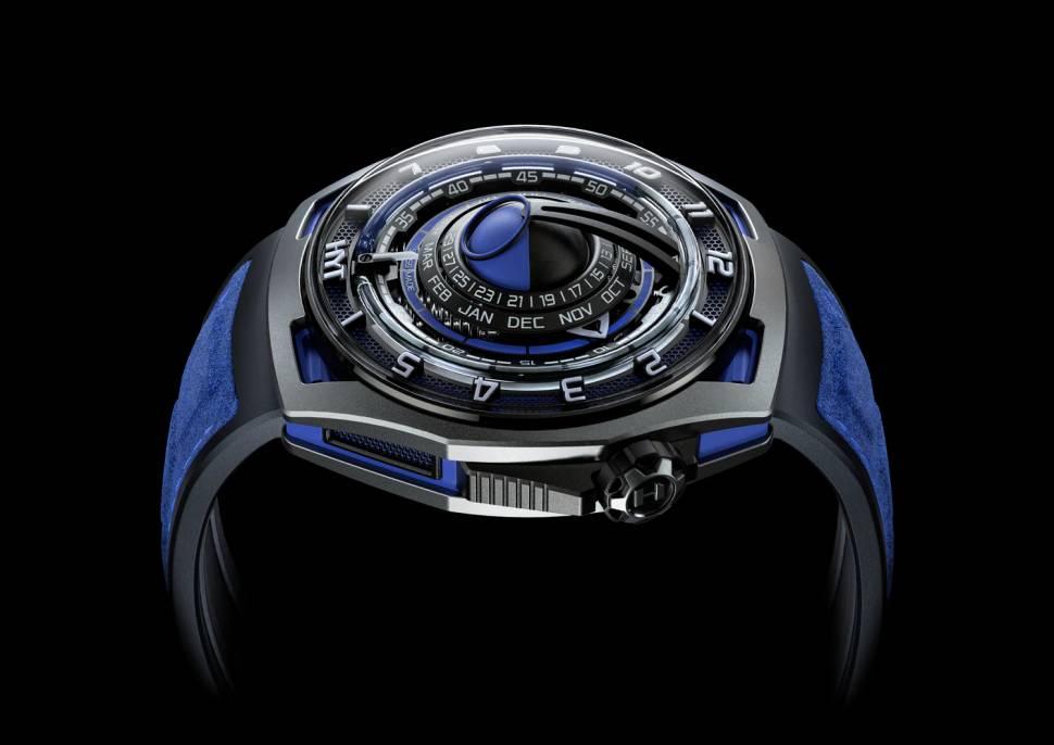 HYT Moon runner Supernova Blue Titanium Men's Watch - Premium Luxury Product