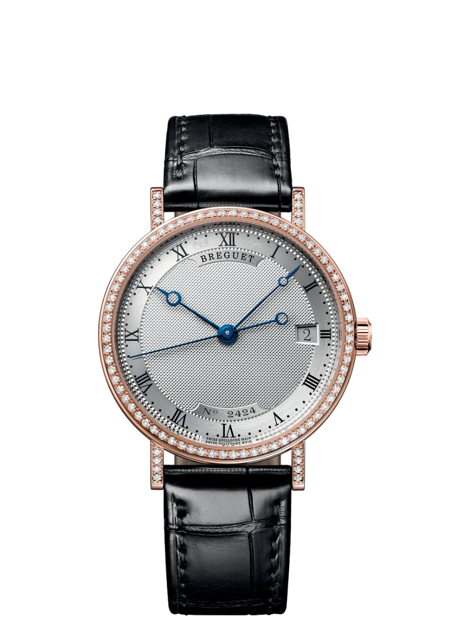 Breguet Classique Moon Phase 18K Rose Gold & Diamonds Lady's Watch - Premium Luxury Product