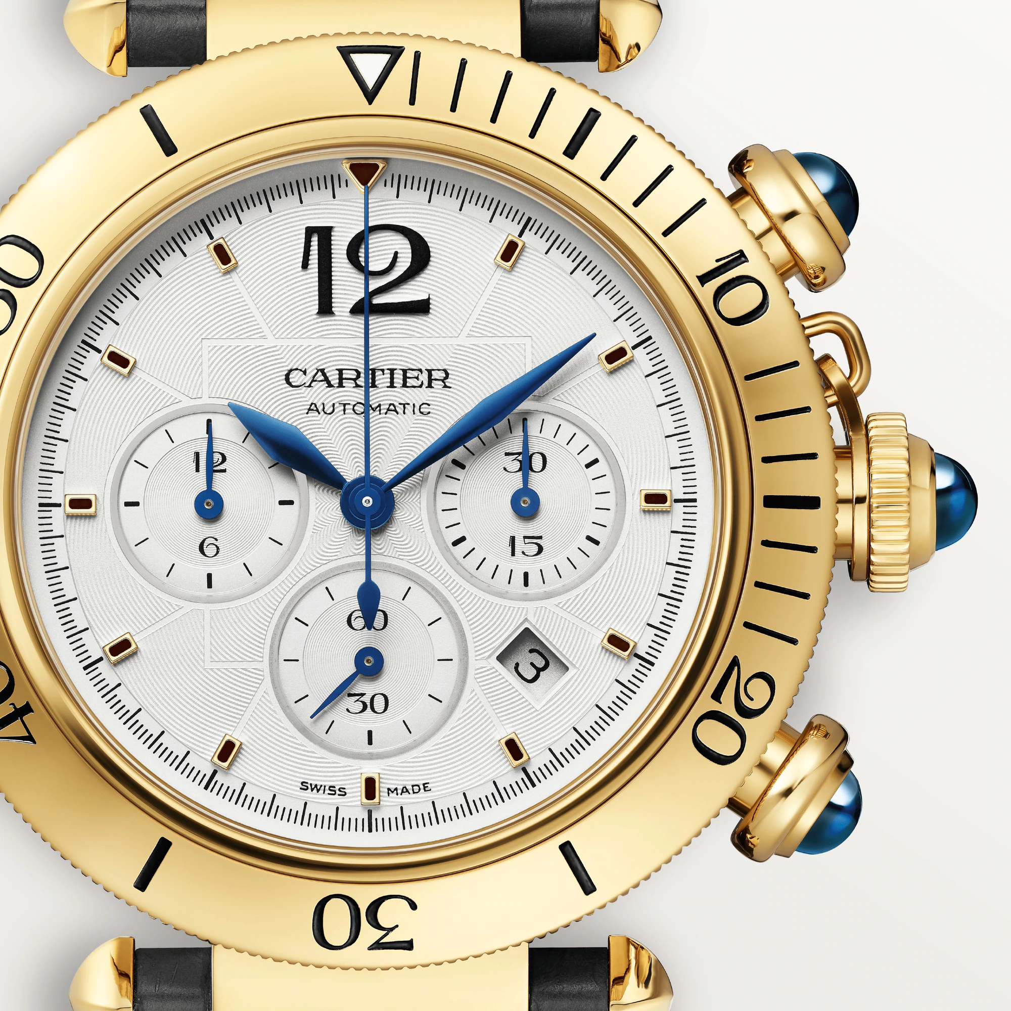 Cartier Pasha Chronograph 41mm 18K Yellow Gold Men's Watch - Premium Luxury Product