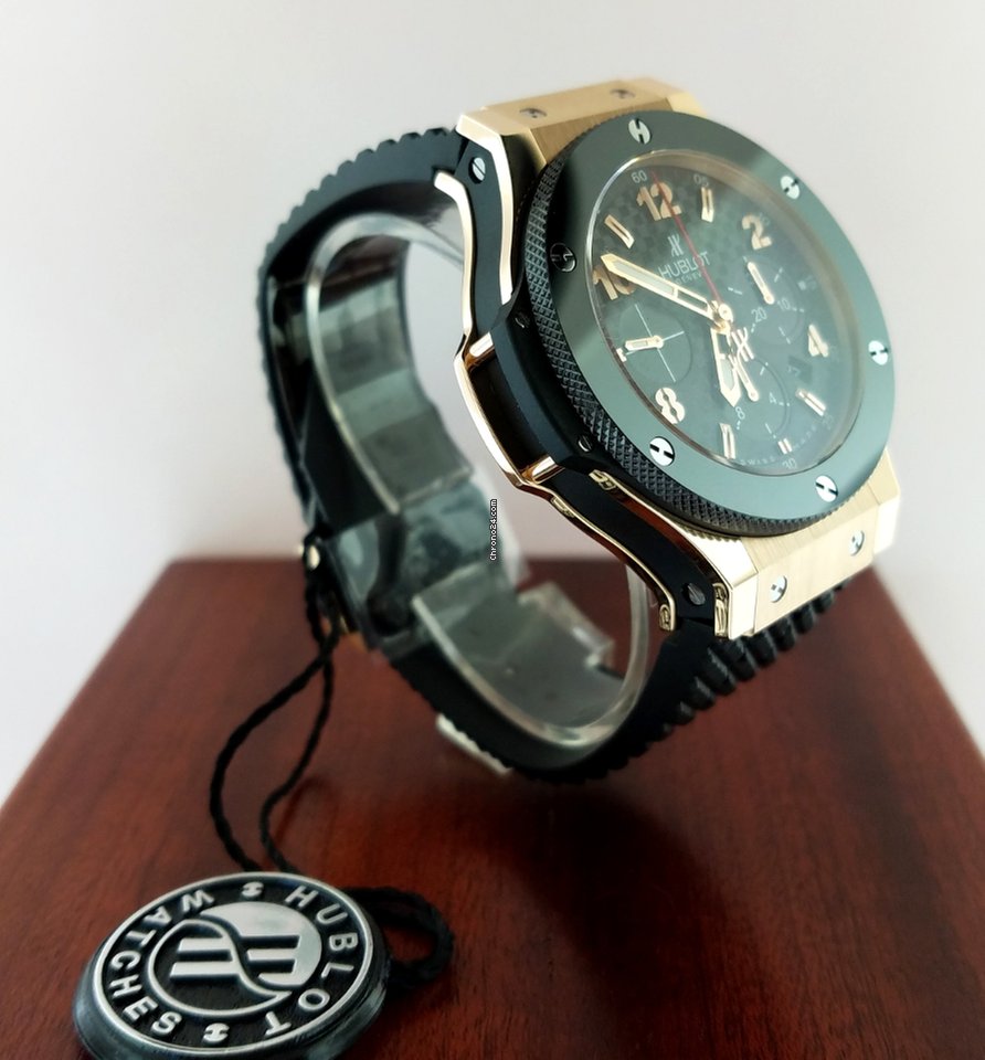 Hublot Big Bang 18K Rose Gold Chronograph Ceramic Rubber Men’s Watch - Premium Luxury Product