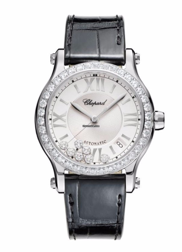 Chopard Happy Sport Stainless Steel &amp; Diamonds Ladies Watch - Premium Luxury Product