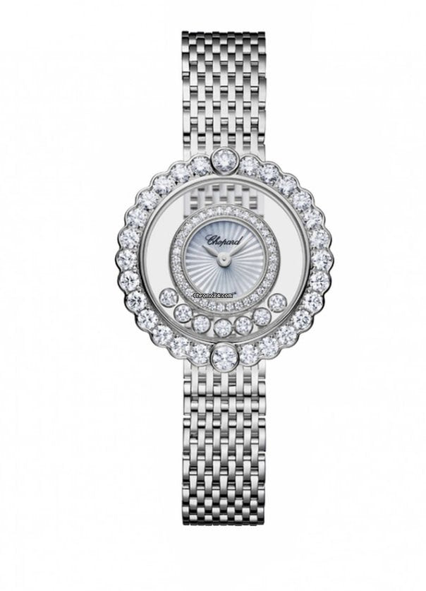 Chopard Happy Sport Icons 18K White Gold & Diamonds Ladies Watch - Premium Luxury Product