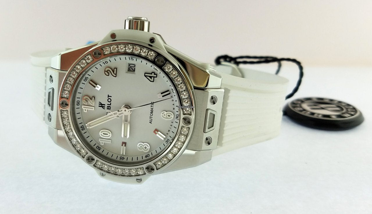 Hublot Big Bang 39mm One Click Steel White Diamonds Automatic Watch - Premium Luxury Product