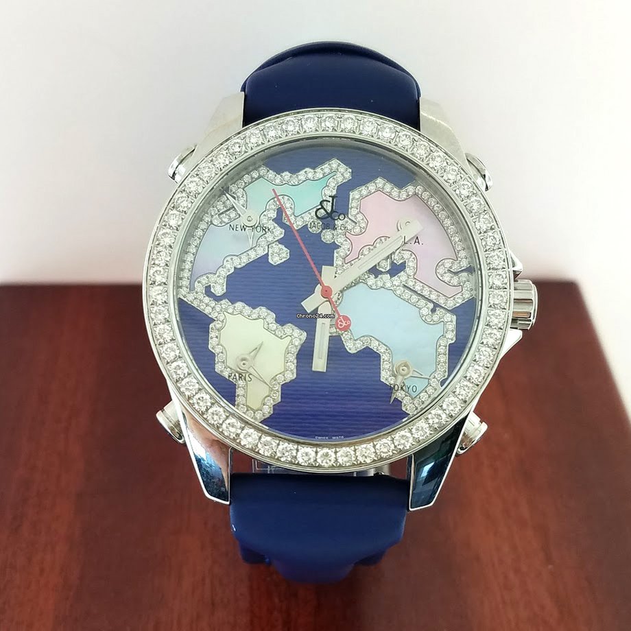 Jacob and Co Five Time Zone Stainless Steel Watch - Premium Luxury Product