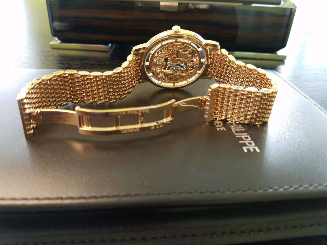 Patek Philippe Complications Skeletonized Ultra Thin 39mm Rose Gold Men's Watch with Bracelet