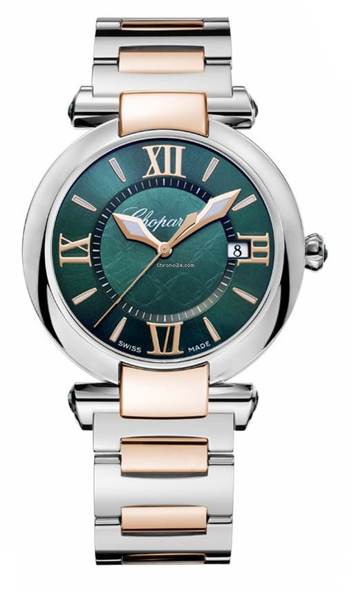 Chopard Imperiale 18K Rose Gold, Stainless Steel & Green Tourmalines Ladies Watch - Premium Luxury Product