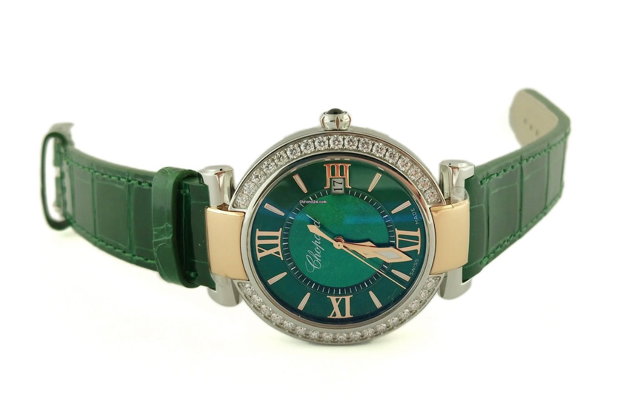 Chopard Imperiale 18K Rose Gold, Stainless Steel, Green Tourmalines & Diamonds Ladies Watch - Premium Luxury Product