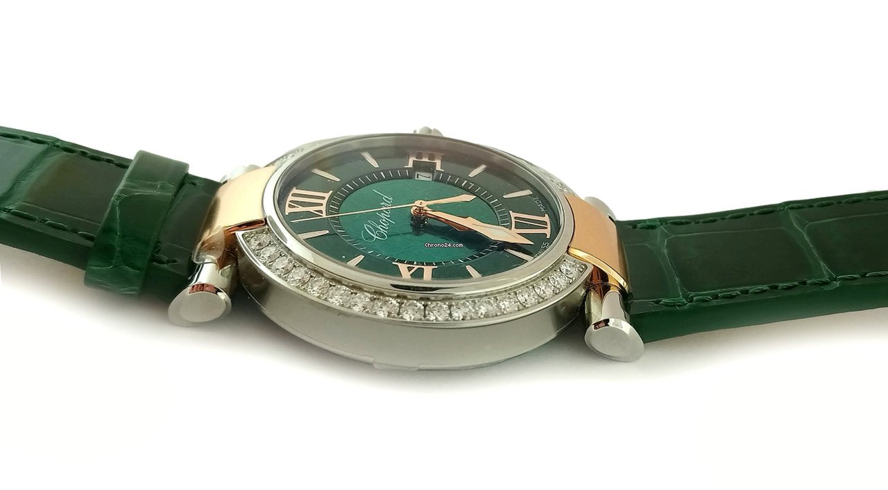 Chopard Imperiale 18K Rose Gold, Stainless Steel, Green Tourmalines & Diamonds Ladies Watch - Premium Luxury Product