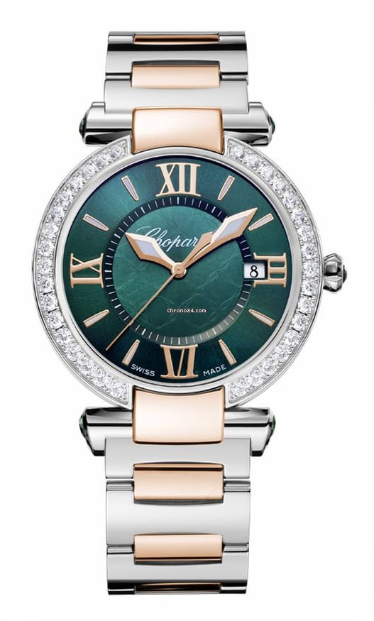 Chopard Imperiale 18K Rose Gold, Stainless Steel, Green Tourmalines & Diamonds Ladies Watch - Premium Luxury Product