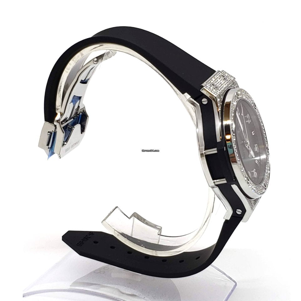 Hublot  Big Bang 38mm Stainless Steel Diamonds Ladies Watch - Premium Luxury Product