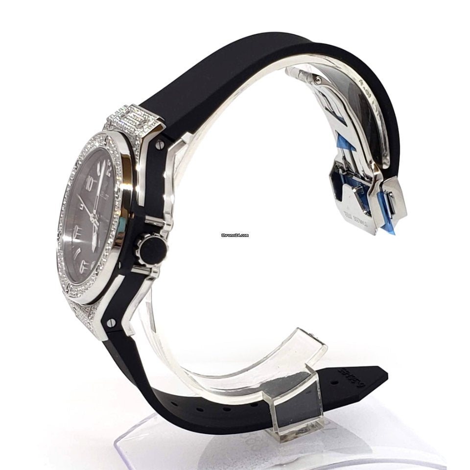 Hublot  Big Bang 38mm Stainless Steel Diamonds Ladies Watch - Premium Luxury Product