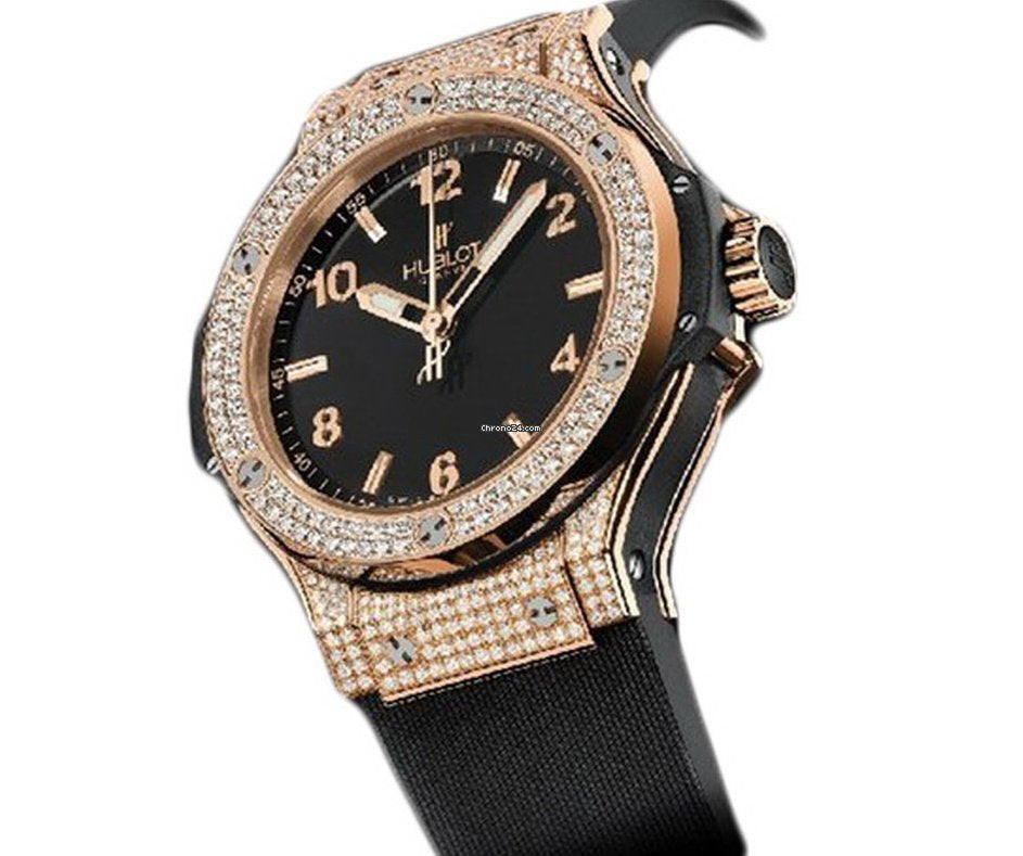Hublot  Big Bang 38mm 18K Rose Gold Black Rubber Ladies Watch - Premium Luxury Product
