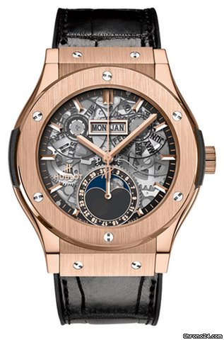 Hublot Classic Fusion 42mm Moonphase King Gold Automatic Watch - Premium Luxury Product