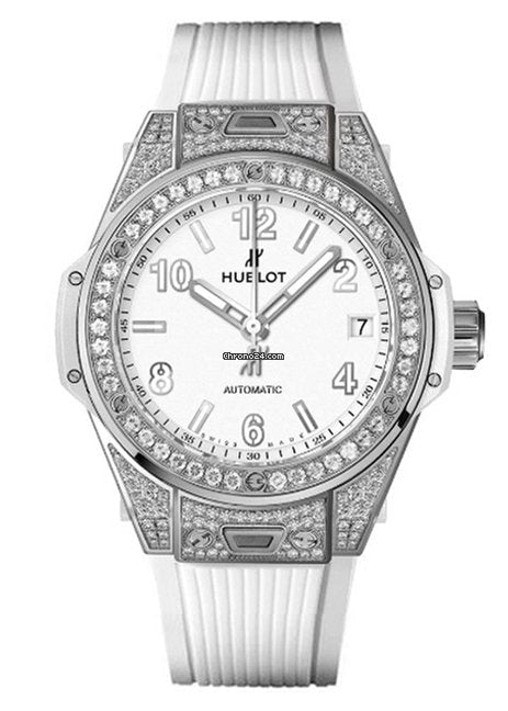 Hublot Big Bang 39mm One Click Steel Diamond Pave Watch - Premium Luxury Product