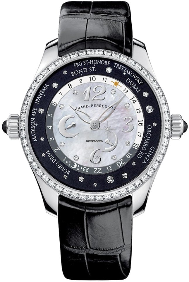 Girard-Perregaux WW.TC Lady 24 Hour Shopping Stainless Steel &amp; Diamonds Ladies Watch