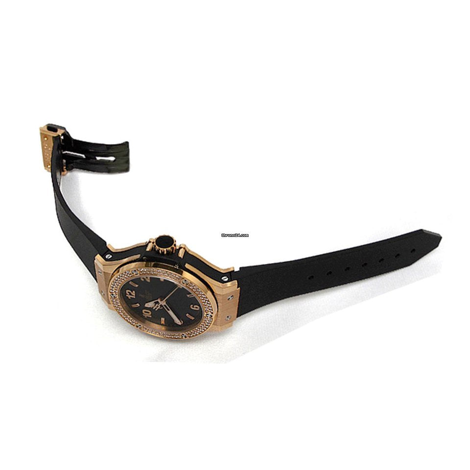 Hublot Big Bang 18K Rose Gold  Black Rubber Ladies  Watch - Premium Luxury Product