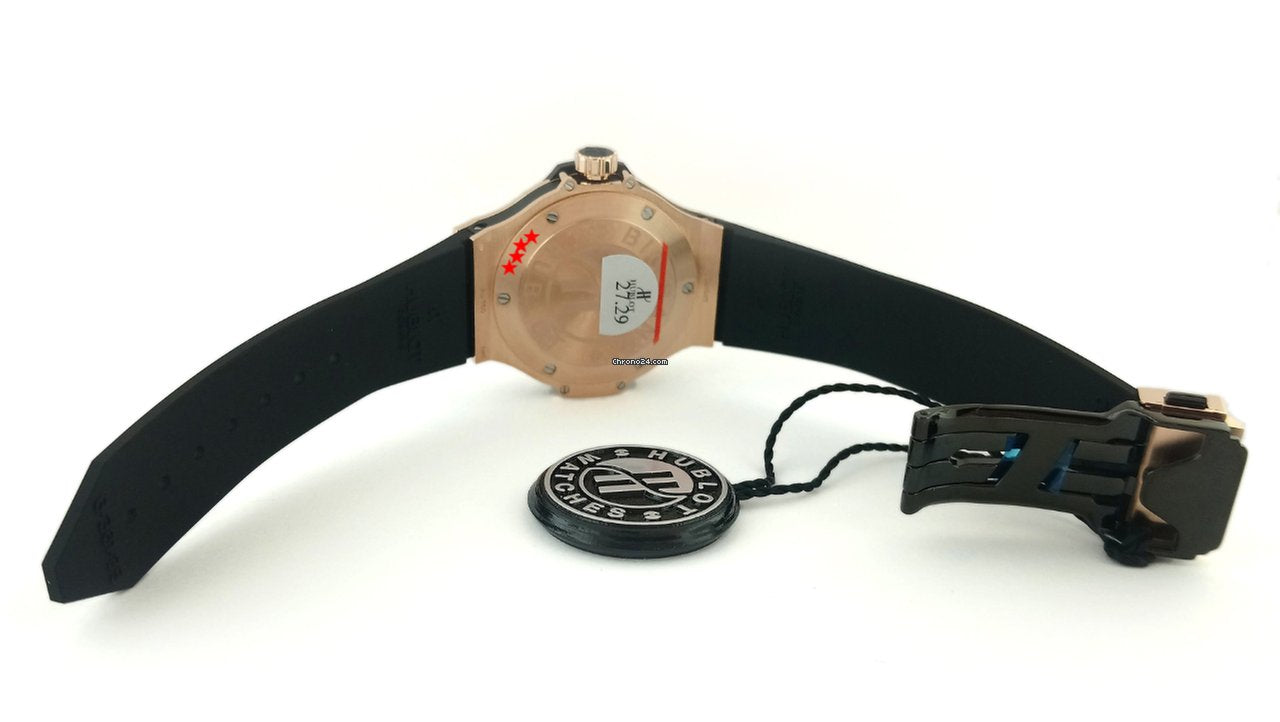 Hublot Big Bang 18K Rose Gold  Black Rubber Ladies  Watch - Premium Luxury Product