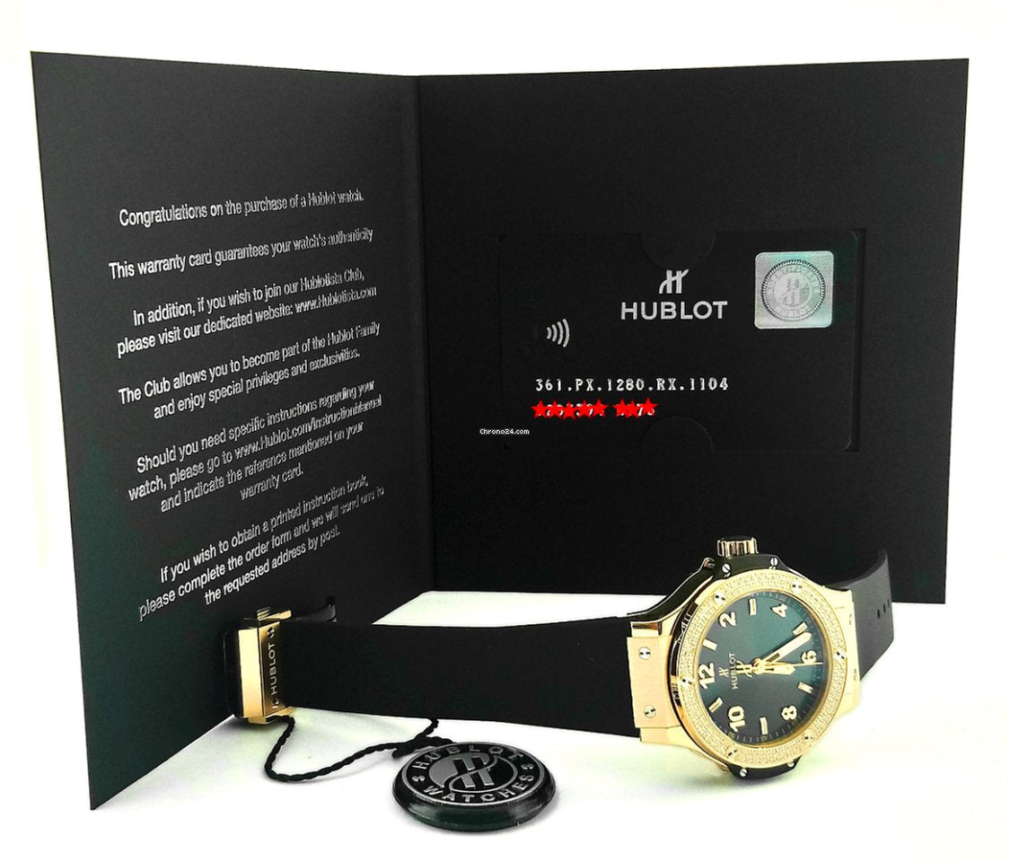 Hublot Big Bang 18K Rose Gold  Black Rubber Ladies  Watch - Premium Luxury Product