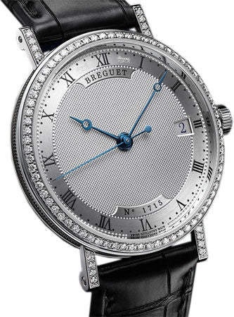 Breguet Classique Moon Phase 18K White Gold & Diamonds Lady's Watch - Premium Luxury Product