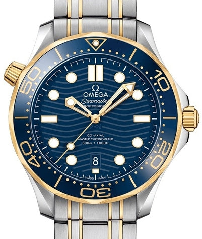 Omega Seamaster Diver Stainless steel & 18K Yellow Gold Men's Watch - Premium Luxury Product