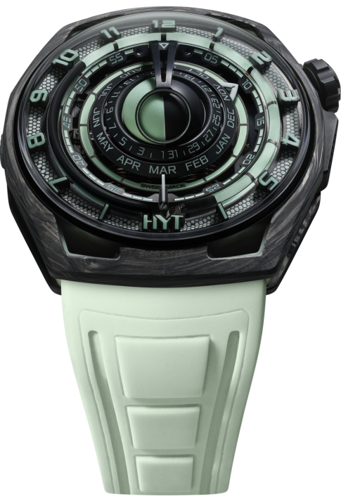 HYT Moon Runner White Neon Black Carbon & Tec Light© Men's Watch - Premium Luxury Product