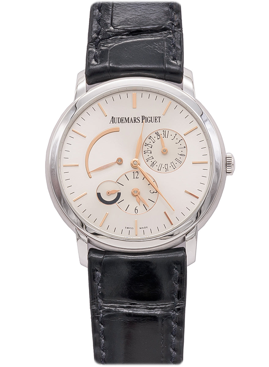 Audemars Piguet Jules Audemars Dual Time 18K White Gold Men's Watch - Premium Luxury Product