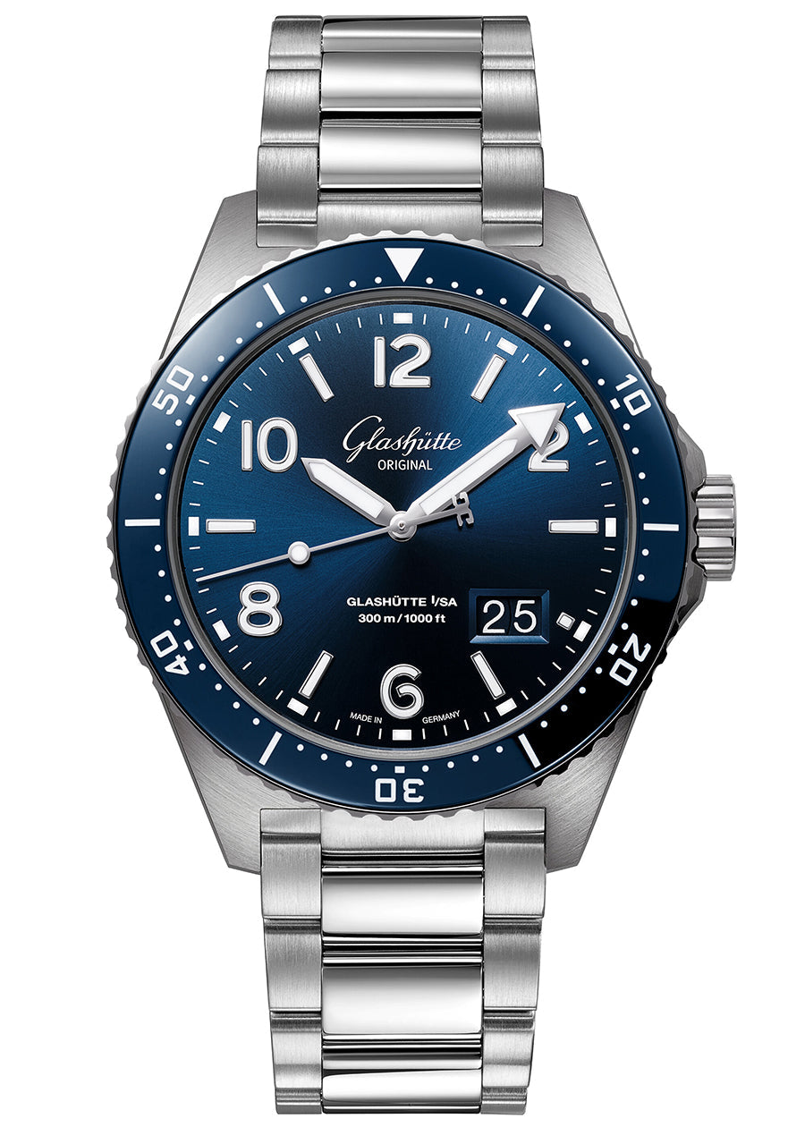 Glashutte Original Spezialist SeaQ Panorama Date Stainless steel Men's Watch - Premium Luxury Product