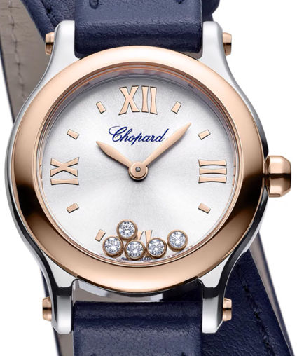 Chopard Happy Sport Stainless steel & 18K Rose Gold & Diamonds Lady's Watch - Premium Luxury Product