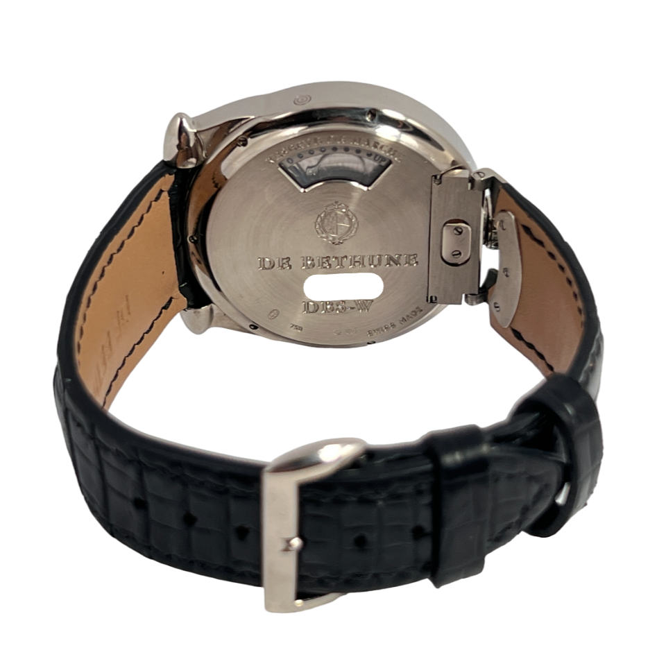 De Bethune DBS Moon Phase 18K White Gold Men's Watch - Premium Luxury Product