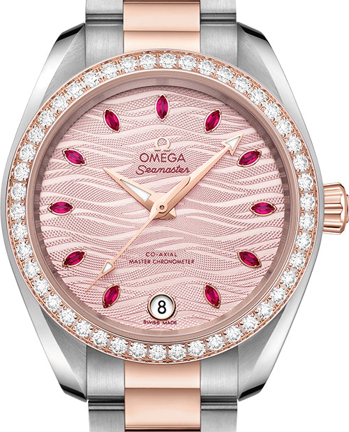 Omega Seamaster Aqua Terra Stainless steel & 18K Sedna™ gold & Diamonds Lady's Watch - Premium Luxury Product