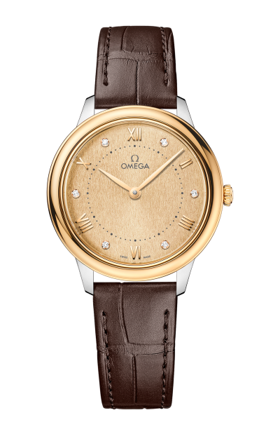 Omega De ville Prestige Stainless steel & 18K Yellow Gold Lady's Watch - Premium Luxury Product