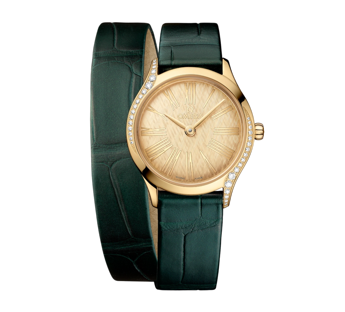 Omega De ville Mini Trésor 18K Moonshine™ Gold & Diamonds Lady's Watch - Premium Luxury Product