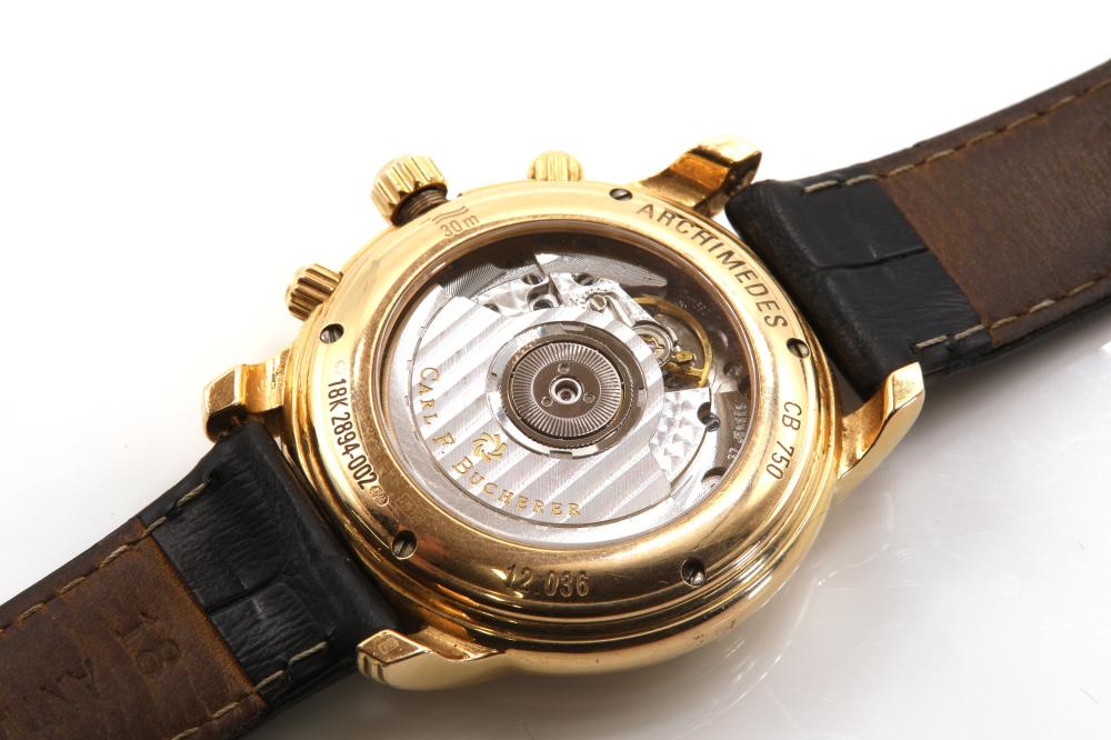 Carl F. Bucherer Archimedes Reserve de Marche 18K Yellow Gold Men's Watch - Premium Luxury Product