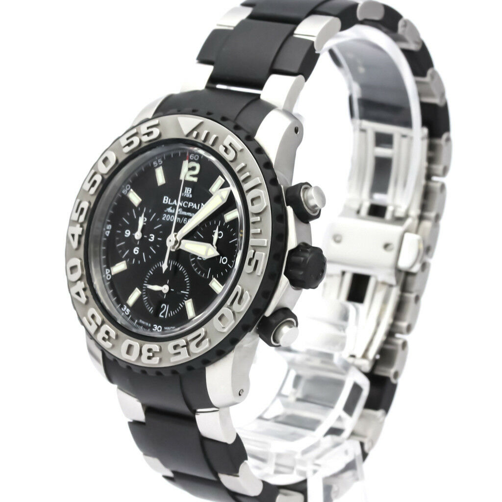 Blancpain Specialties Air Command Flyback Chronograph Stainless Steel & Rubber  Men`s Watch - Premium Luxury Product