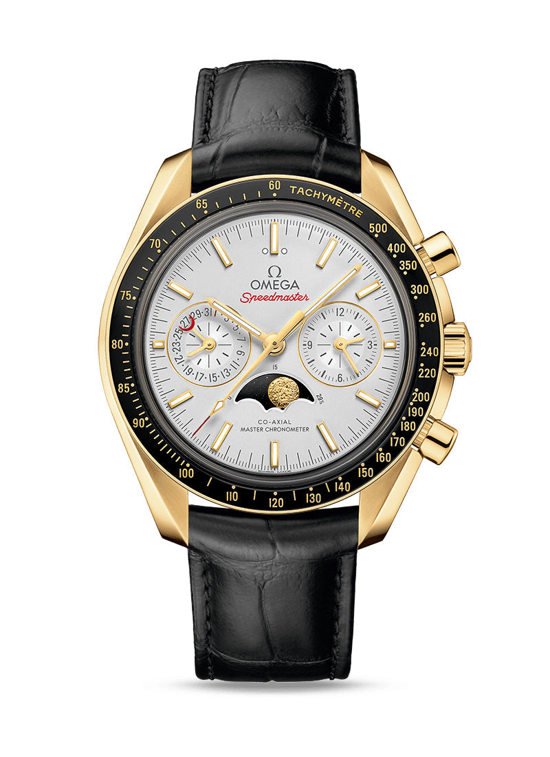Omega Speedmaster Two Counters MoonPhase 18K Yellow gold Men's Watch - Premium Luxury Product