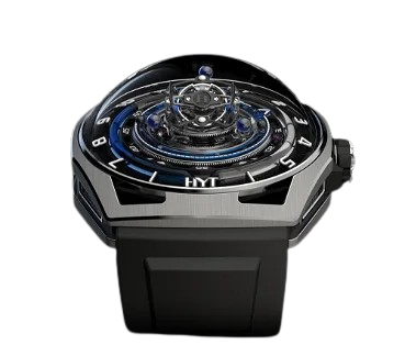 HYT Conical Tourbillon Titanium Blue Carbon & Black DLC titanium Men's Watch - Premium Luxury Product