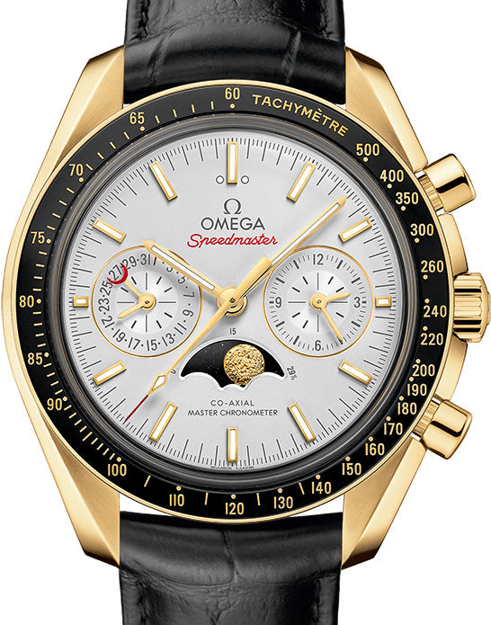 Omega Speedmaster Two Counters MoonPhase 18K Yellow gold Men's Watch - Premium Luxury Product