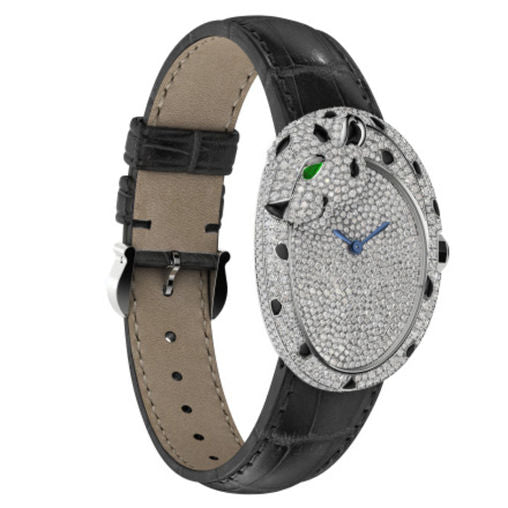 Cartier Panthere Jewelry  Rhodiumized 18K white gold & Diamonds Lady's Watch - Premium Luxury Product