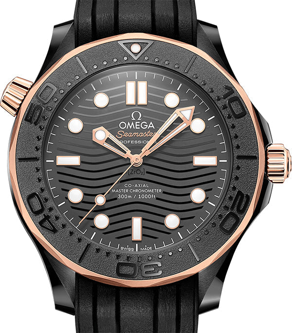 Omega Seamaster Diver Black Ceramic & 18K Sedna™ gold Men's Watch - Premium Luxury Product