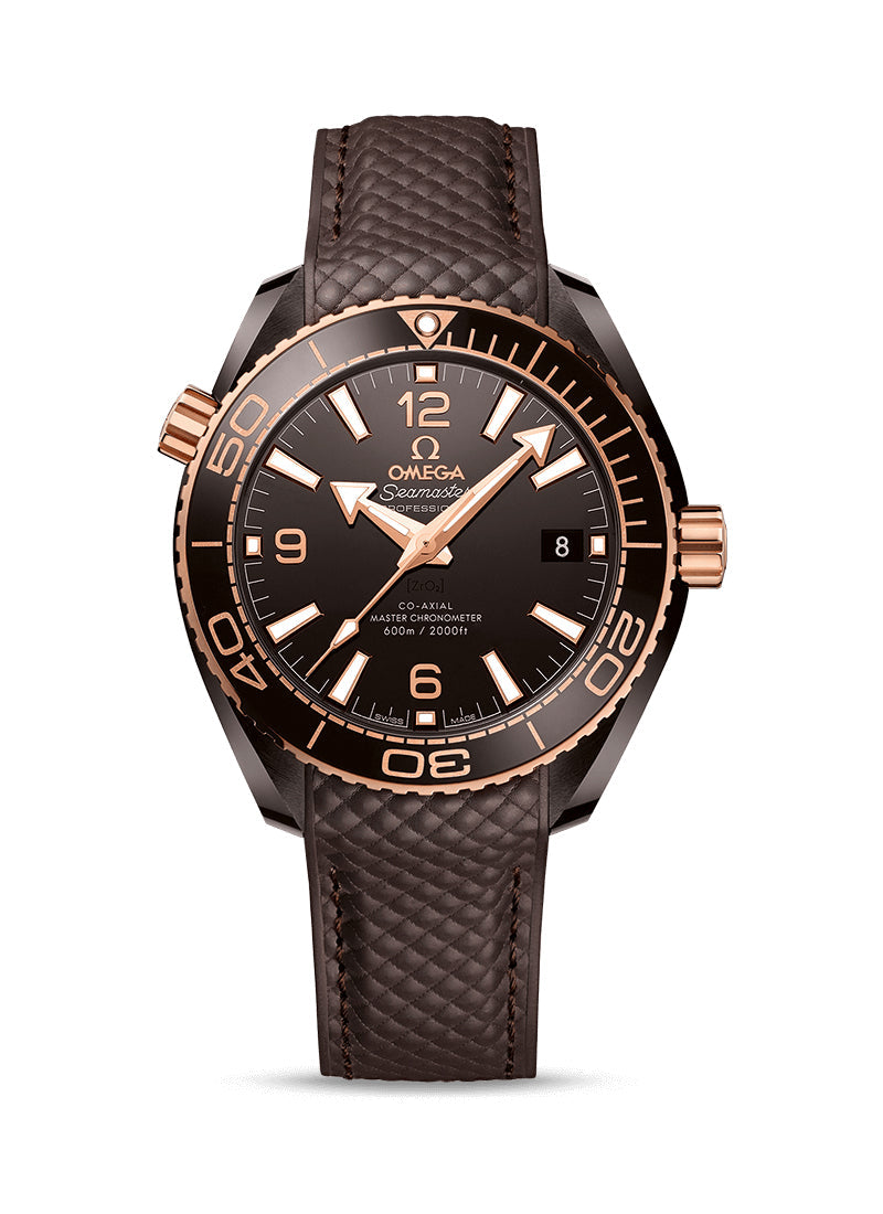 Omega Seamaster Planet Ocean Co?Axial Master Chronometer Brown eramic & 18K Sedna™ gold Men's Watch - Premium Luxury Product