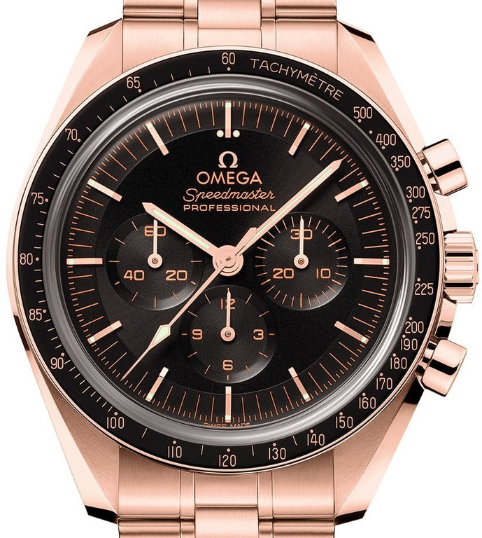 Omega Speedmaster Moonwatch Professional Chronograph 18K Sedna™ Gold & Ceramic Men's Watch - Premium Luxury Product