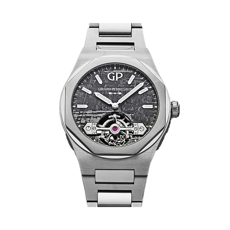 Girard Perregaux Laureato Tourbillon Meteorite Stainless steel Men's Watch - Premium Luxury Product