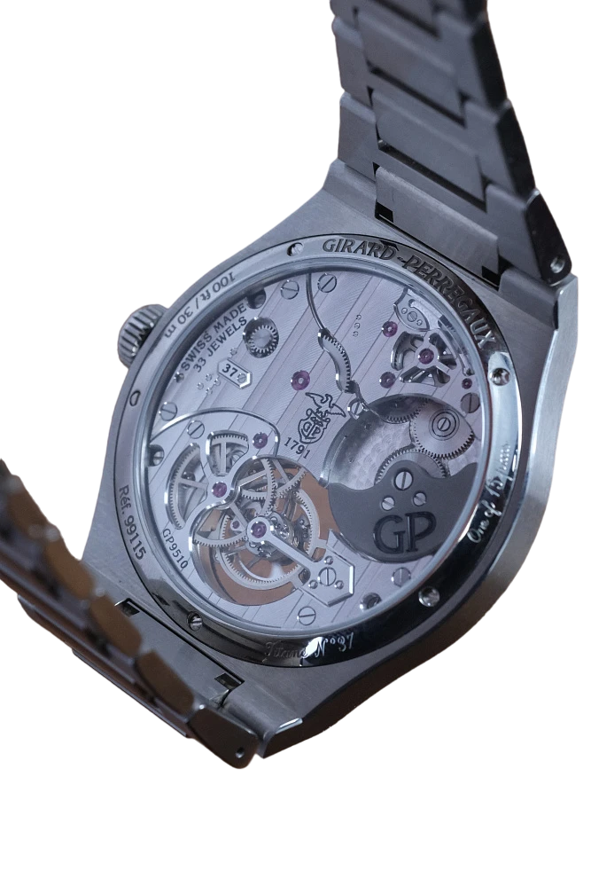 Girard Perregaux Laureato Tourbillon Meteorite Stainless steel Men's Watch - Premium Luxury Product