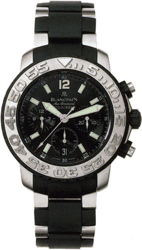 Blancpain Specialties Air Command Flyback Chronograph Stainless Steel & Rubber  Men`s Watch - Premium Luxury Product