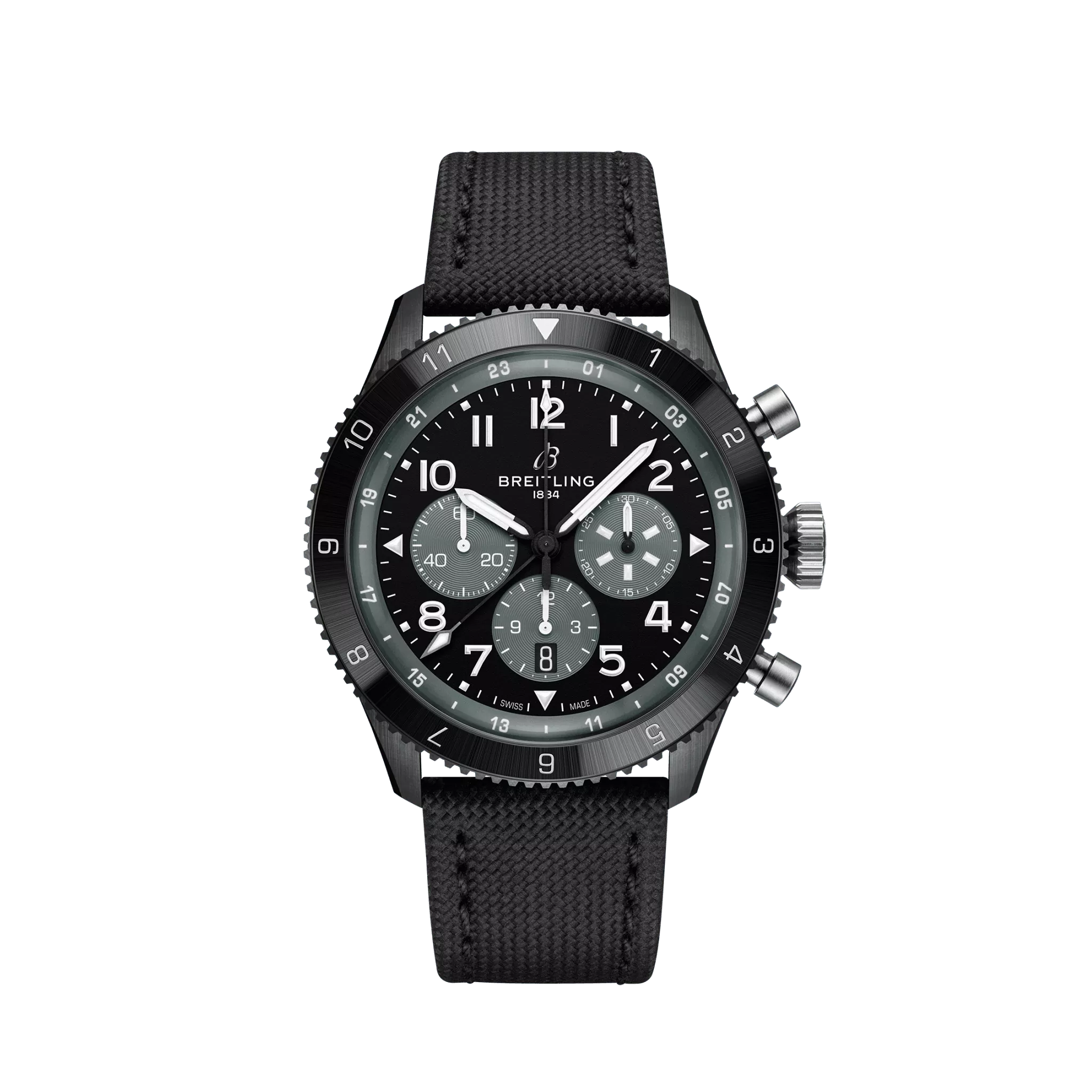 Breitling AVI B04 Chronograph GMT 46 mm Black Ceramic Men's Watch - Premium Luxury Product