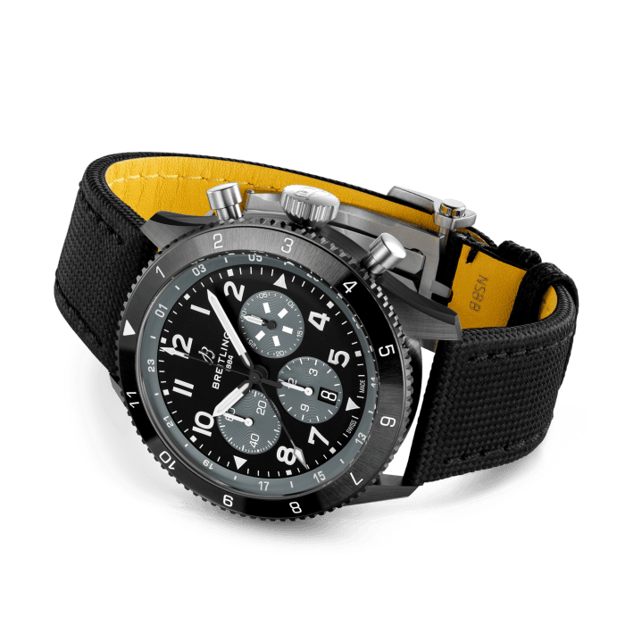 Breitling AVI B04 Chronograph GMT 46 mm Black Ceramic Men's Watch - Premium Luxury Product