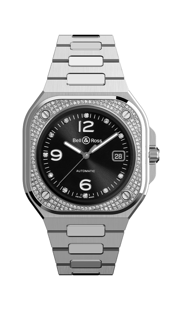 Bell & Ross Instruments BR 05 DIAMOND STEEL Men's Watch - Premium Luxury Product