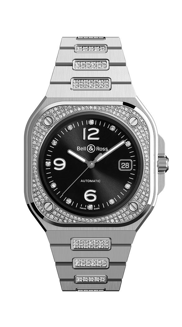 Bell & Ross Instruments BR 05 Diamond Steel Men`s Watch - Premium Luxury Product