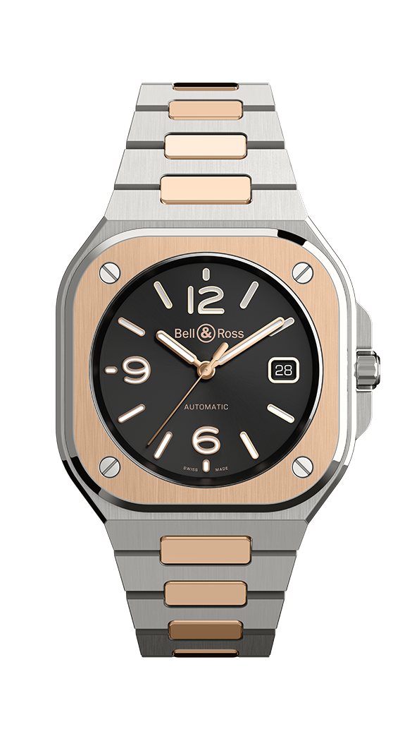 Bell & Ross Instruments BR 05 Black Steel & Rose Gold Men`s Watch - Premium Luxury Product