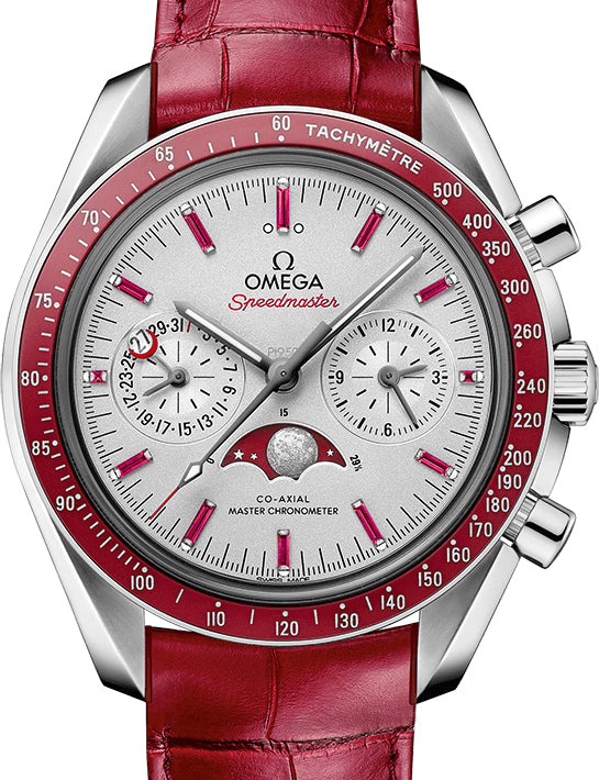 Omega Speedmaster Two Counters MoonPhase Platinum & Ceramic Men's Watch - Premium Luxury Product